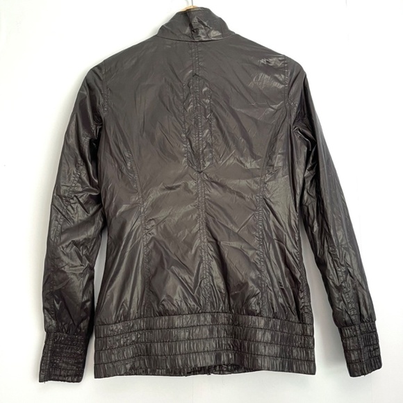 SOIA & Kyo Metallic Black Windbreaker Jacket US M - Picture 2 of 9